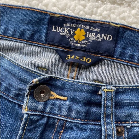 LUCKY BRAND 329 CLASSIC STRAIGHT MEN'S JEANS SIZE 34 X 30 Distressed Denim - Picture 8 of 12